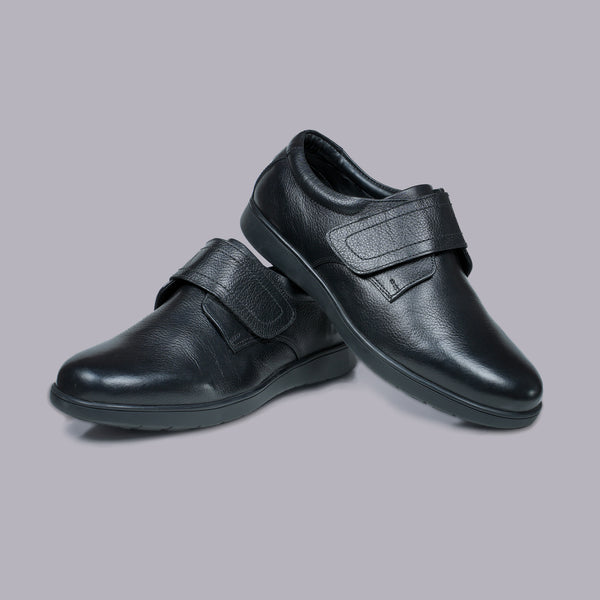 AUDEN - Black Velcro Strap Comfort Shoe