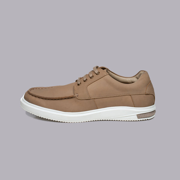 ELIO - Beige Moc-Toe Sneaker