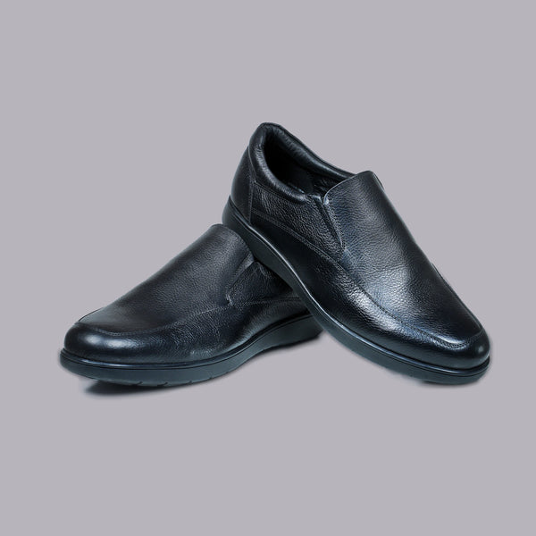 BENNET - Black Slip-On Comfort Loafer