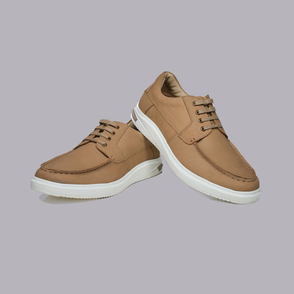 ELIO - Beige Moc-Toe Sneaker