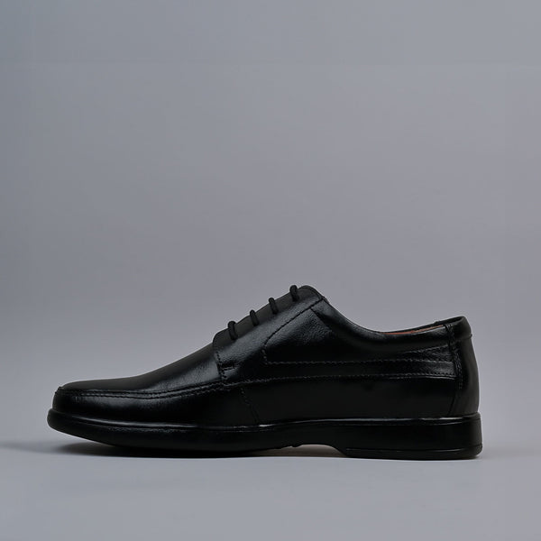 Black Genuine Leather Derby Shoes