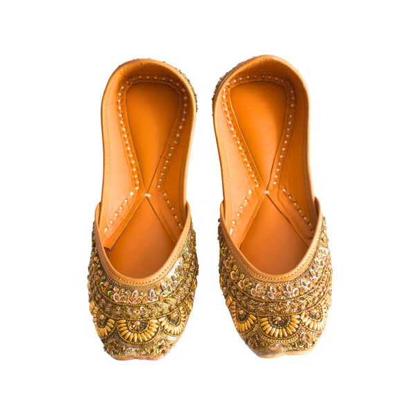 Antique Gold Curve Jutti