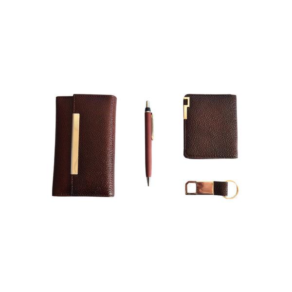 4-in-1 Combo of Female Wallet, Mini Unisex Wallet, Key Ring & Metal Pen