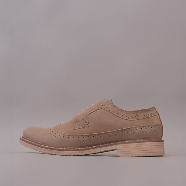 Beige Casual Suede Leather Shoes for Men