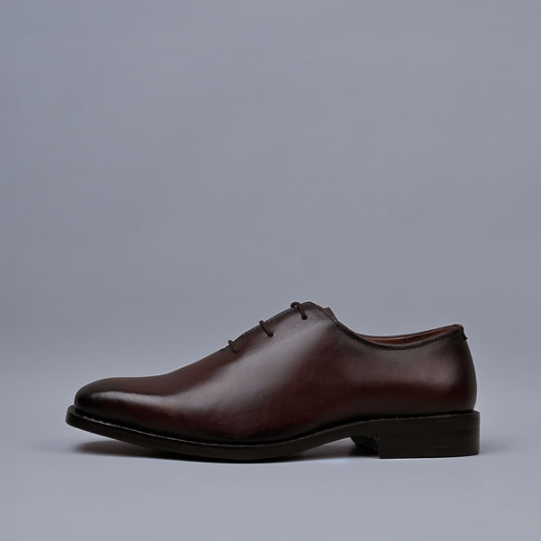 Dark Brown Crushed Genuine Leather Shoes