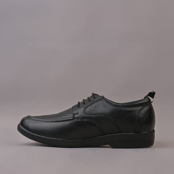 Dave Mens Derby Leather Black Laceup Shoe