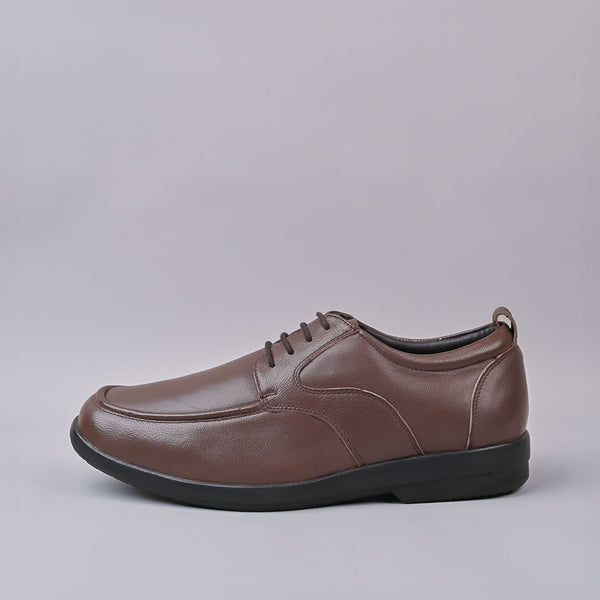 Dave Mens Derby Leather Brown Laceup Shoe