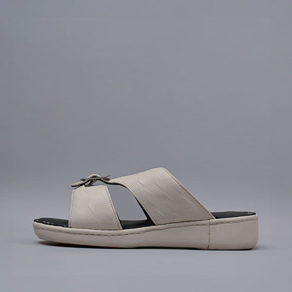 Genuine Leather Arabic Sandals Black & White