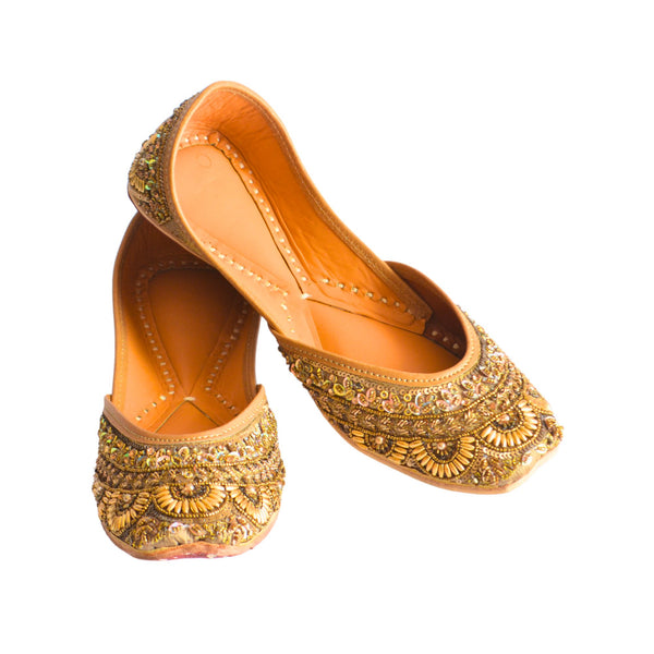 Antique Gold Curve Jutti