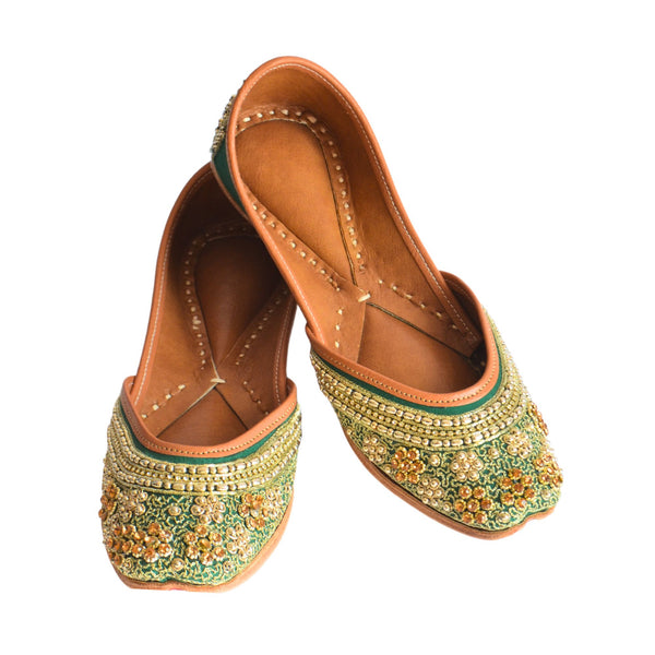 Green Color Punjabi Jutti