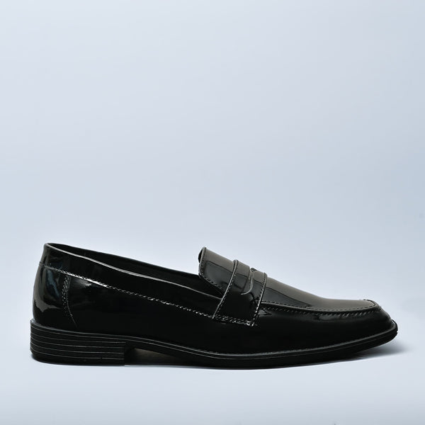 Black Patent Leather Designer Slip-on Shoes