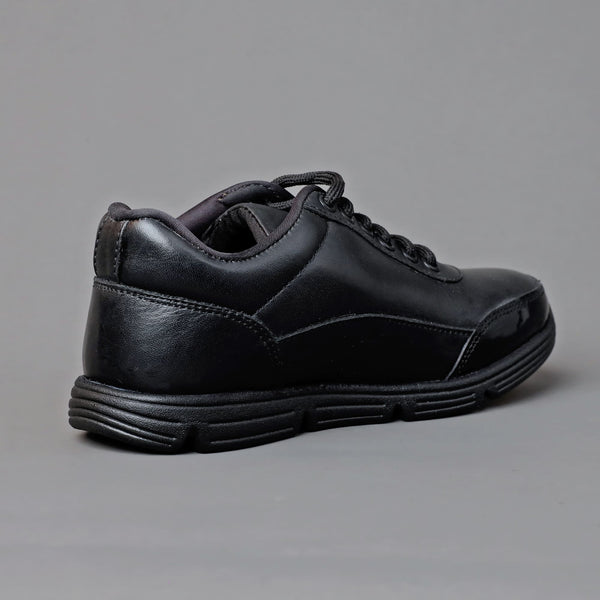 Black Genuine Leather School Shoes - Unisex