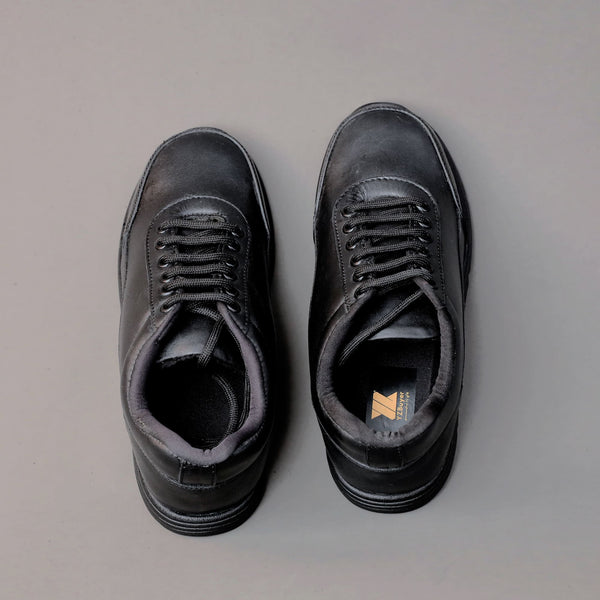 Black Genuine Leather School Shoes - Unisex