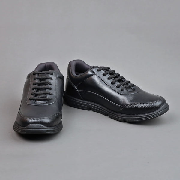 Black Genuine Leather School Shoes - Unisex