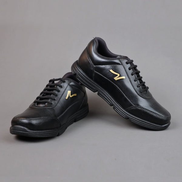 Black Genuine Leather School Shoes - Unisex