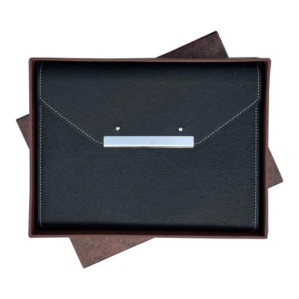 6-in-1 Gift Combo of Organiser Notebook, Sapectacle Case, Mens Wallet, Card Holder, Key Ring & Roller Pen