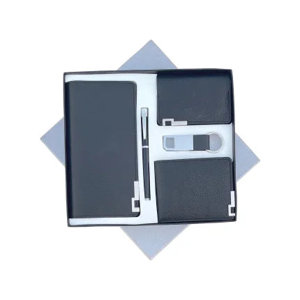 5-in-1 Gift Combo of Unisex Travel Wallet, Mens Wallet, Card Holder, Key Ring & Roller Pen