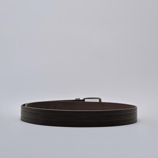 Mens Formal Genuine Leather Belt Brown