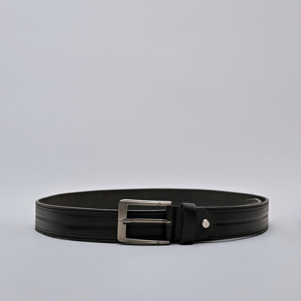 Mens Formal Genuine Leather Belt Black