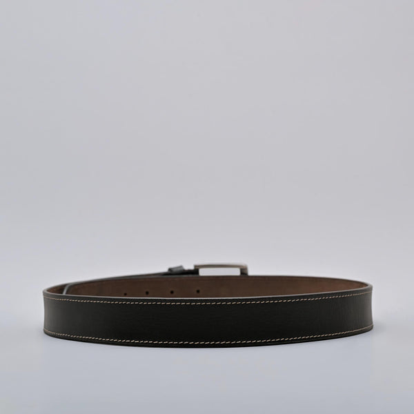 Mens Formal Genuine Leather Belt Black