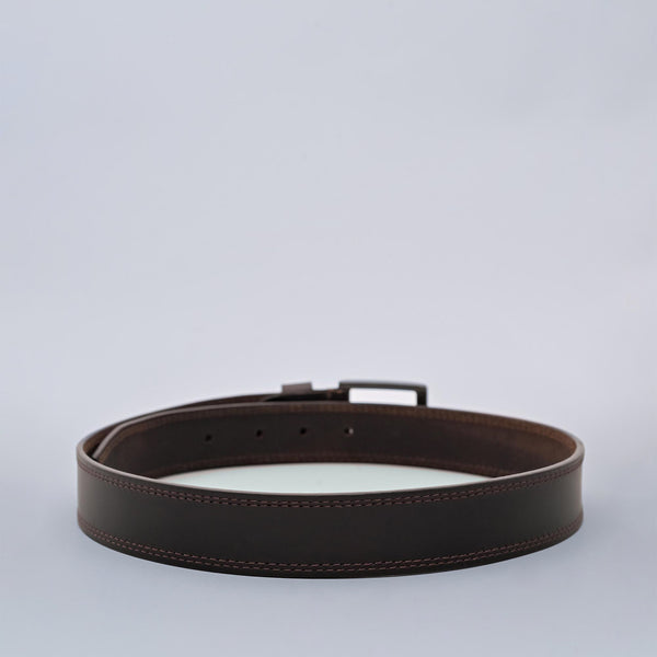 Dark Brown Formal Leather Belt for Men