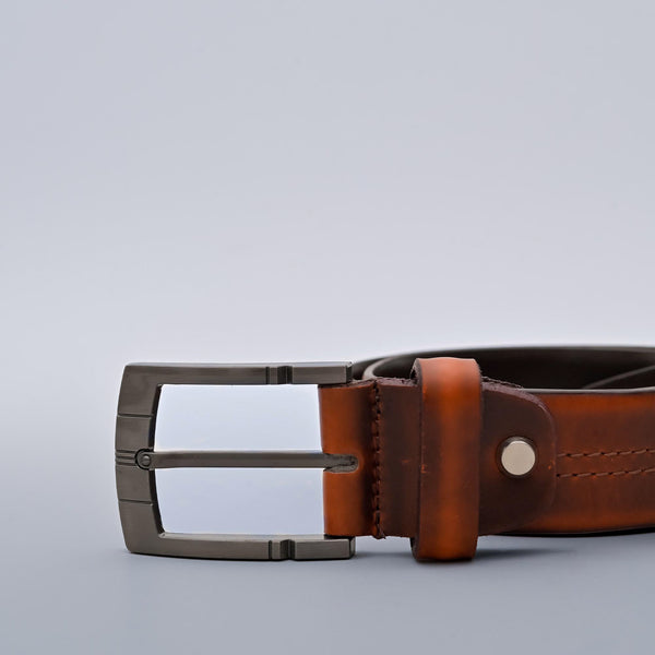 Tan Shaded Formal Genuine Leather Belt