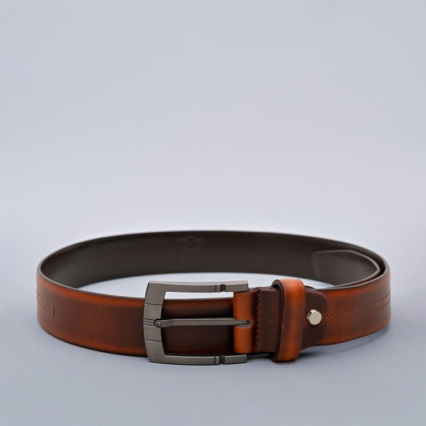 Tan Shaded Formal Genuine Leather Belt