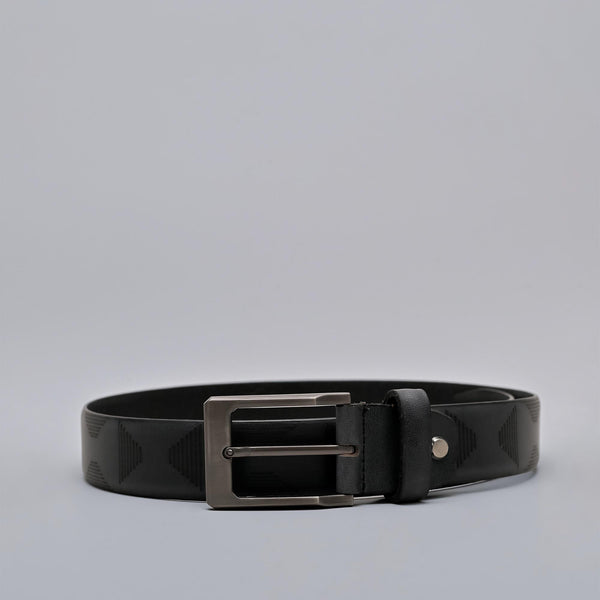 Black Formal Leather Belt