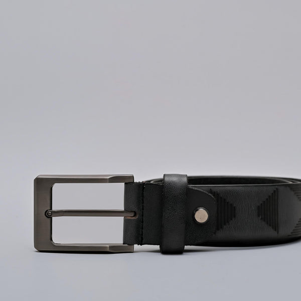 Black Formal Leather Belt