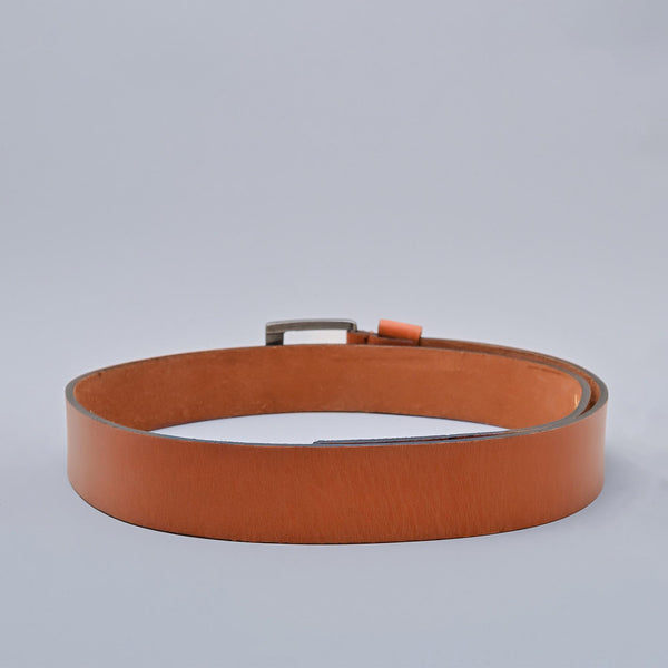 Tan Casual Genuine Leather Designer Belt