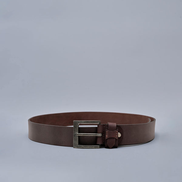 Brown Casual Antique Look Genuine Leather Belt