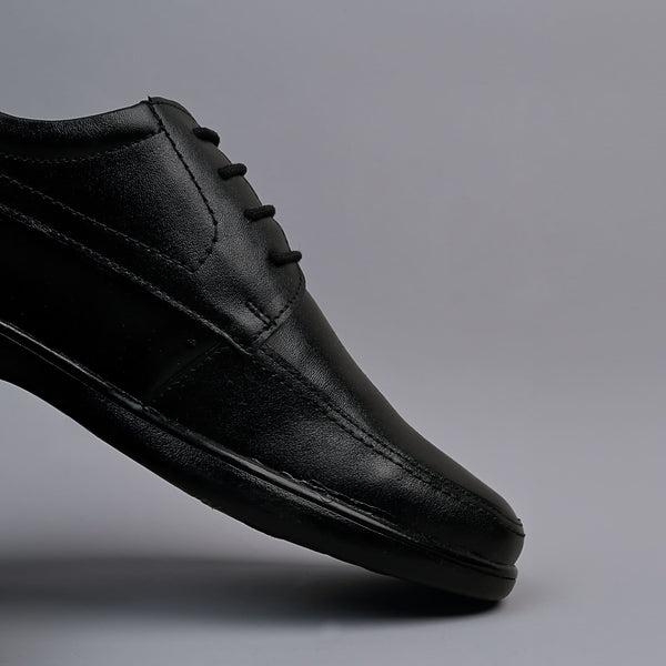 Black Genuine Leather Derby Shoes