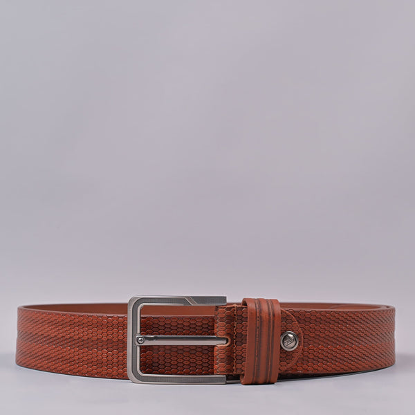 Men's Casual Tan Genuine Leather Stylish Belt