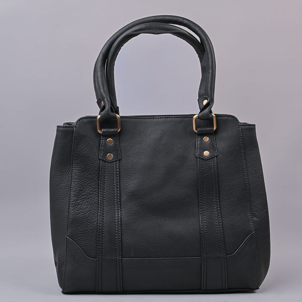 Women's Black Leather Handbag