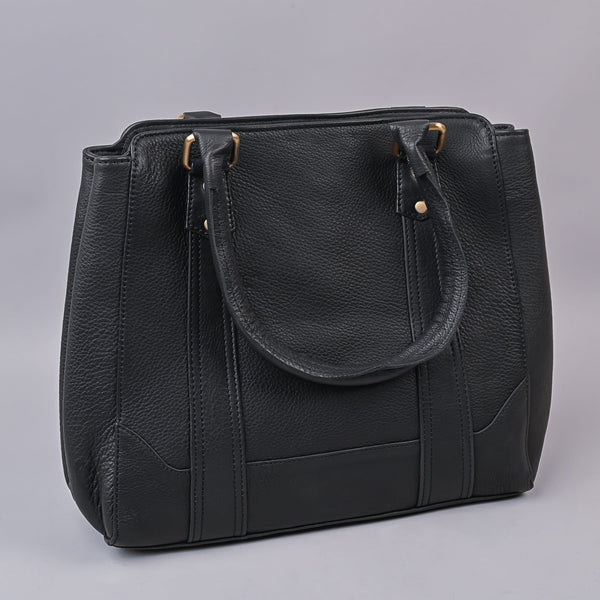 Women's Black Leather Handbag