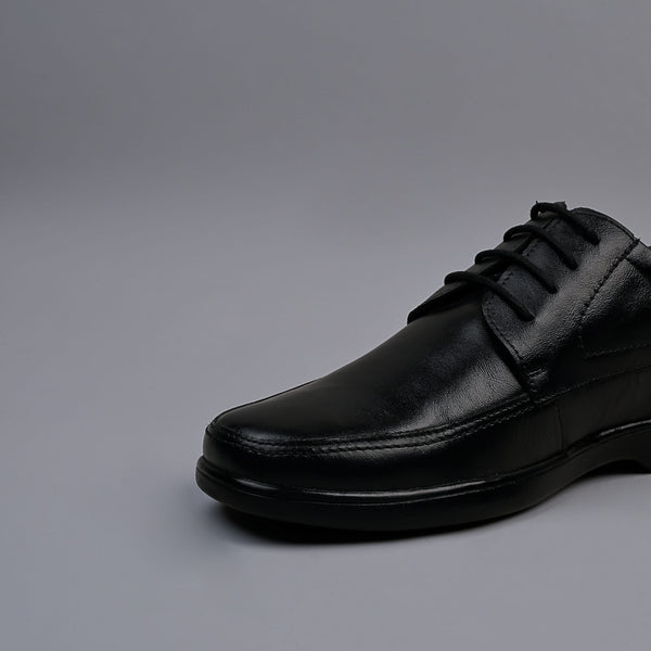 Black Genuine Leather Derby Shoes