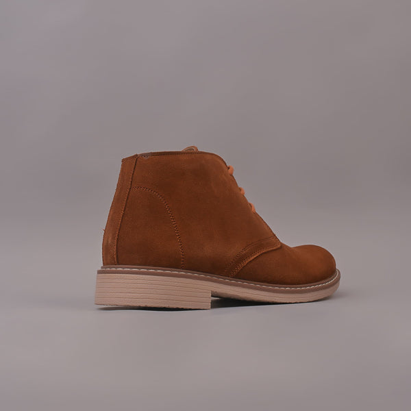 Classic Casual Tan Genuine Suede Leather Boots for Men