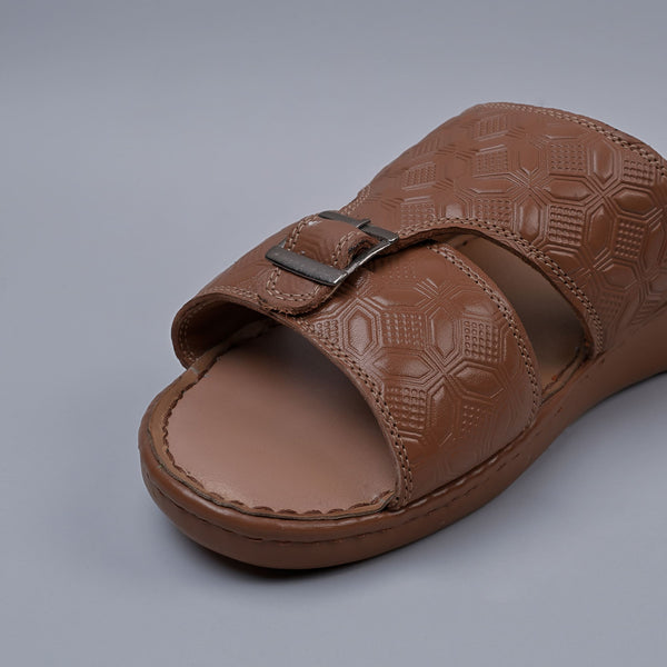 Genuine Leather Arabic Sandals Tan