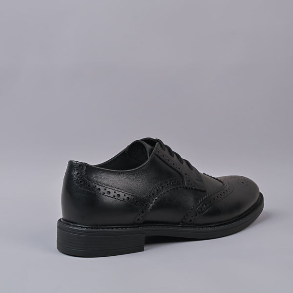 Liverpool Mens Oxford Leather Black Laceup Shoe