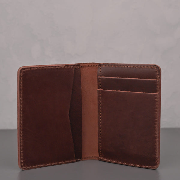 Free Men's Brown Leather Card Holder