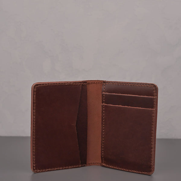 Free Men's Brown Leather Card Holder