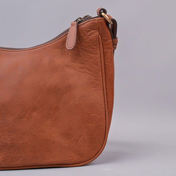 Women Tan Urban Leather Sling Bag