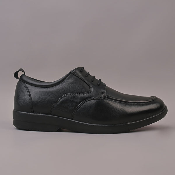 Dave Mens Derby Leather Black Laceup Shoe