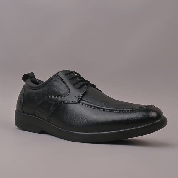 Dave Mens Derby Leather Black Laceup Shoe