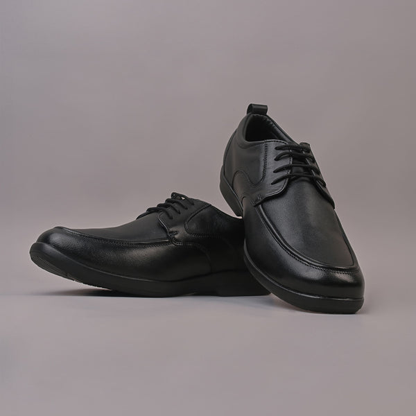 Dave Mens Derby Leather Black Laceup Shoe