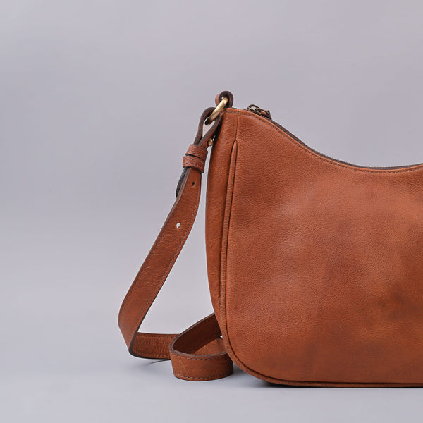 Women Tan Urban Leather Sling Bag