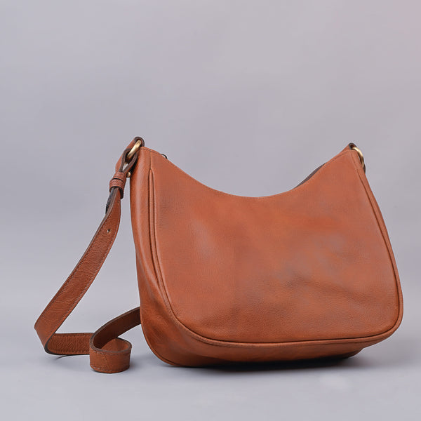 Women Tan Urban Leather Sling Bag