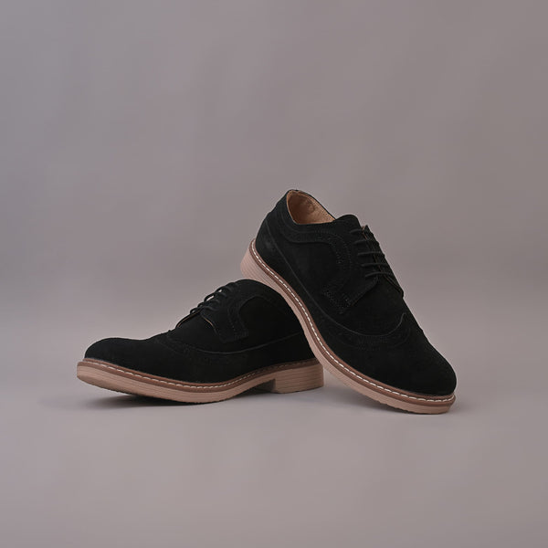 Black Casual Suede Leather shoes for Men