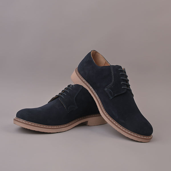 Blue Casual Suede Leather Shoes for Men