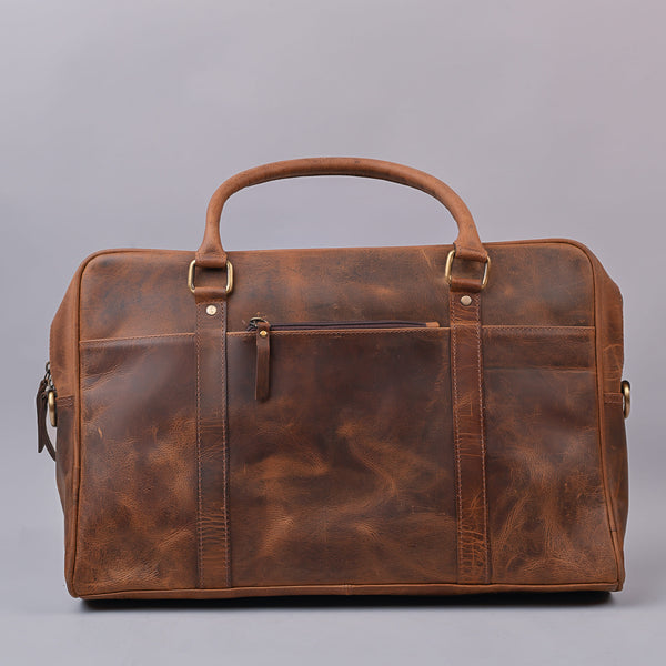 Tan Unisex Leather Laptop Bag